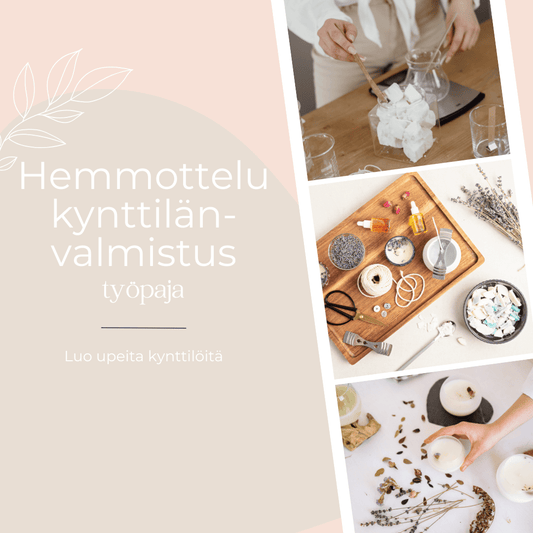 Hemmottelu kynttilänvalmistus - työpaja - Vanamo Cosmetics