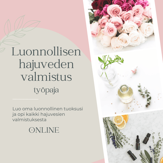 Luonnollisen hajuveden valmistus - työpaja Online - Vanamo Cosmetics